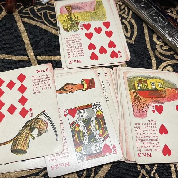 Vintage RARE 1903 Gypsy Witch Fortune Telling Cards Full Deck Oddities Tarot - Picture 14 of 15
